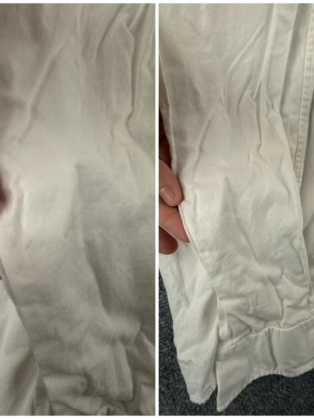 Stenstroms Button Up Shirt White Long Sleeve Cotton Size 40 Univ I Adult Woven